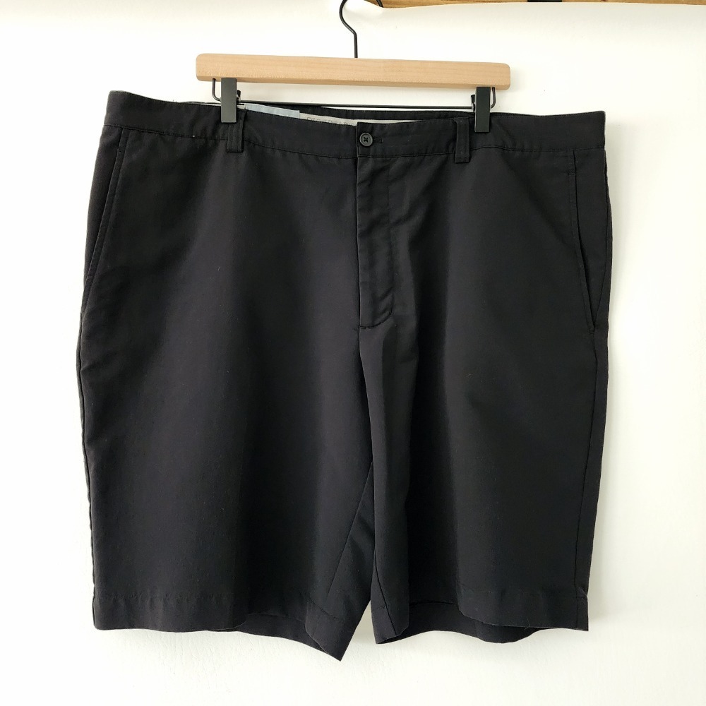 Cutter & Buck black golf flat front chino shorts mens‎ size 42